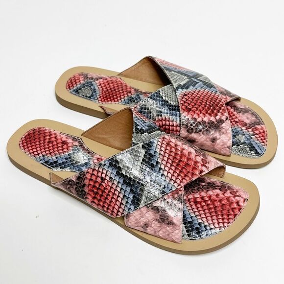 Jeffrey Campbell Cleah 2 Slide Sandal Embossed Size 7 - Picture 2 of 7